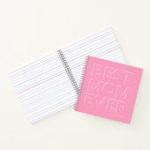 Elegante Roze Beste Moeder Ooit Notitieboek (Binnen)