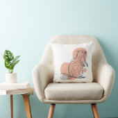 Elegante Roze Bever voor Kinderen | Premium Minima Kussen (Stoel)