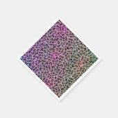 Elegante roze blauw gouden glitter zwart luipaardp servet (Hoek)