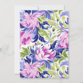 Elegante Roze Blauwe Bloemen Charity Event Gala Pa Kaart (Achterkant)