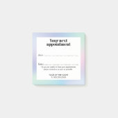 Elegante Roze Blauwe Gradiënt BeautySalon Afspraak Post-it® Notes (Voorkant)