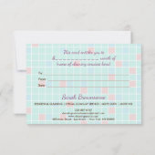 Elegante Roze Blauwe Schoonmaak Lieve Dienstmeid S (Achterkant)