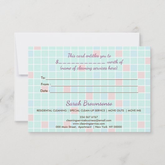 Elegante Roze Blauwe Schoonmaak Lieve Dienstmeid S (Achterkant)