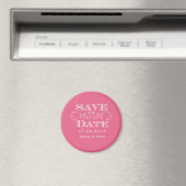 Elegante roze bloei Save the Date Magnet (Insitu (Vaatwasser))