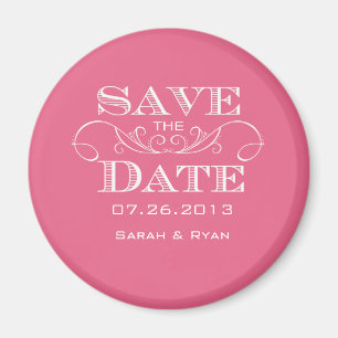 Elegante roze bloei Save the Date Magnet
