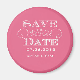 Elegante roze bloei Save the Date Magnet