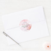 Elegante roze bloeiende Bloementuin Moederdag Ronde Sticker (Envelop)