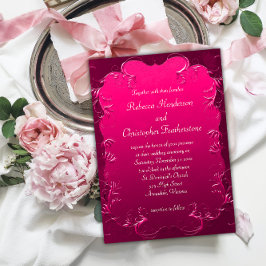 Elegante roze bloeit bruiloft kaart