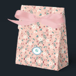 Elegante roze bloem bedankdoosjes<br><div class="desc">Voedsel- en drankcadeauverpakking,  set met etiketten voor waterfles,  voedsel- en drankcadeauverpakking,  set met etiketten voor waterfles op maat</div>