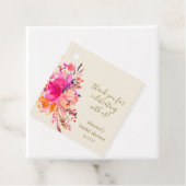 Elegante Roze Bloem Bruids-Shower Aangepaste Dankj Bedankjes Labels (In situ)