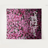 Elegante Roze Bloem Bruidsdouche Achtergrond Wandkleed (Voorkant (horizontaal))