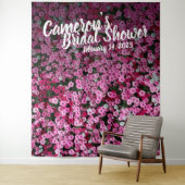 Elegante Roze Bloem Bruidsfeest Backdrop Wandkleed (In situ)