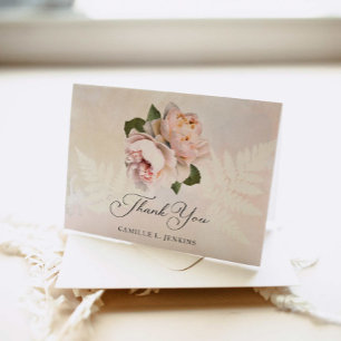 Elegante Roze Bloem Bruiloft Uitnodiging Vouwkaart