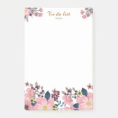Elegante Roze Bloem Frame Post-it® Notes (Voorkant)