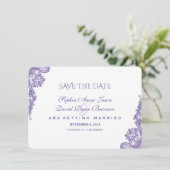 Elegante Roze Bloem Gouden Lijst Save The Date (Staand voorkant)