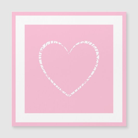 Elegante roze bloem, ingelijst Valentijns Kaart (Voorkant)