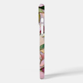 Elegante Roze Bloem iPhone Hoesje Gebrandschilderd (Achterkant / Links)