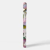Elegante Roze Bloem iPhone Hoesje Gebrandschilderd (Achterkant / Rechts)