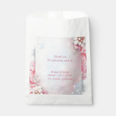 Elegante Roze Bloem Kader Zachte Pastel Gloed brui Bedankzakje (Voorkant)