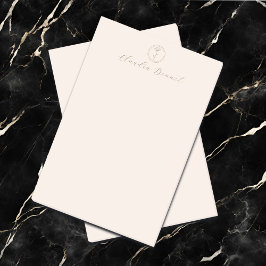 Elegante Roze Bloem Logo & Script Naam Post-it® Notes