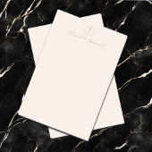 Elegante Roze Bloem Logo & Script Naam Post-it® Notes