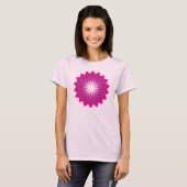 Elegante roze bloem mandala t-shirt (Voorkant volledig)