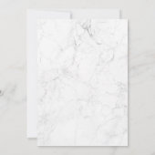 Elegante Roze Bloem Marmer 30e Verjaardag Kaart (Achterkant)