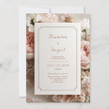 Elegante Roze Bloem Motief Bronzen Ticketlijst Fra