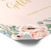 Elegante Roze Bloem | Pastel Kaarten en Geschenken Poster (Hoek)