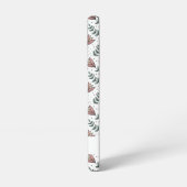 Elegante roze bloem patroon naam samsung galaxy hoesje (Linkerkant)