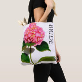 Elegante Roze bloem roze bloemen roze hortensia Tote Bag (Dichtbij)