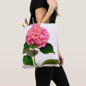 Elegante Roze bloem roze bloemen roze hortensia Tote Bag (Dichtbij)