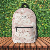 Elegante roze bloem Toevoegen Logo Corporate Bedrukte Rugzak