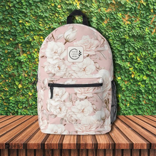 Elegante roze bloem Toevoegen Logo Corporate Bedrukte Rugzak