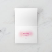 Elegante Roze Bloem Zalig Moederdag Kaart (Binnen)