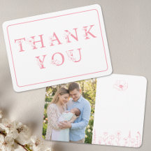 Elegante Roze Bloemachtige Baby Shower Foto
