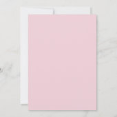 Elegante Roze Bloemachtige Bruiloft Kaart (Achterkant)