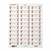 Elegante Roze Bloemachtige Bruiloftsdouche Etiket (Full Sheet)