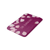 Elegante Roze Bloemblad Badmat (Gekanteld)