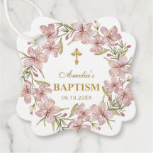 Elegante roze bloemdoop dank u