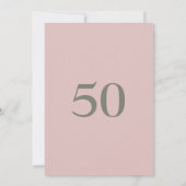 Elegante Roze Bloemen 50 & Fabulous Verjaardagsfee Kaart (Achterkant)