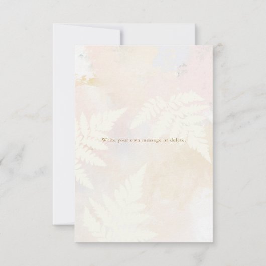 Elegante roze bloemen bedankkaart (Achterkant)