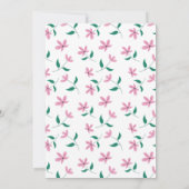 Elegante Roze Bloemen Bedankkaart (Achterkant)