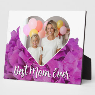 Elegante roze bloemen Beste moeder ooit foto sjabl Fotoplaat