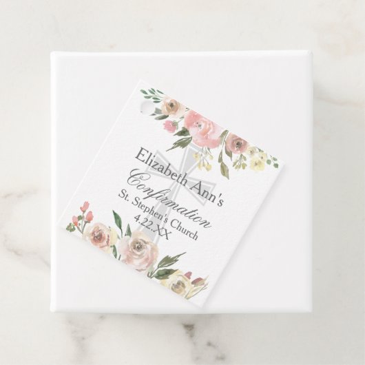 Elegante Roze Bloemen Bevestiging Custom Party Bedankjes Labels (In situ)