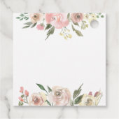 Elegante Roze Bloemen Bevestiging Custom Party Bedankjes Labels (Achterkant)