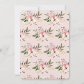 Elegante roze bloemen birthday party uitnodiging (Achterkant)