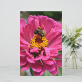 Elegante roze bloemen bloem moeder madeliefje honi briefpapier (Staand voorkant)