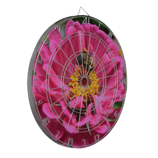 Elegante roze bloemen bloem moeder madeliefje honi dartbord (Voorkant Links)