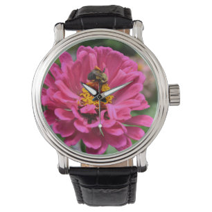Elegante roze bloemen bloem moeder madeliefje honi horloge